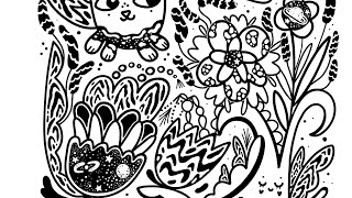Page 18 Pt 1 Drawing in Procreate Fairy Cats in the Night Garden