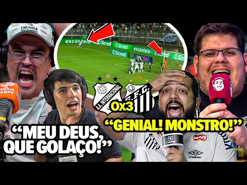 GOLAÇO OLÍMPICO DE NEYMAR CHOCOU A TODOS! Melhores Narrações | Inter de Limeira 0x3 Santos