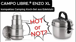 Campo Libre ENZO XL - Kompaktes hochwertiges Edelstahl Koch-Set im Praxis-Test. Wie schlägt es sich?
