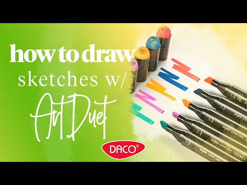 How to Draw Sketches Using DACO Art Duet Markers