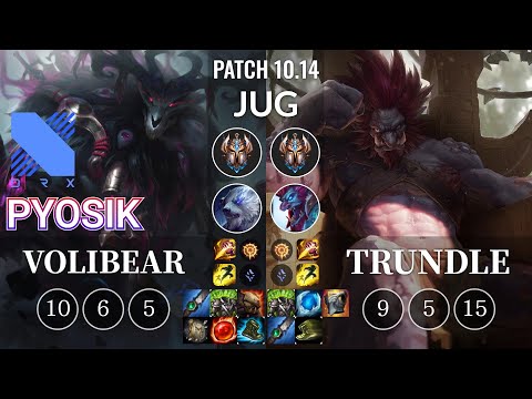 DRX Pyosik Volibear vs Trundle Jungle - KR Patch 10.14
