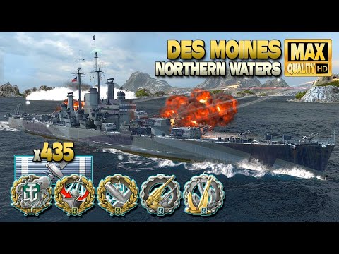 Cruiser Des Moines: Nice offensive approach with great result - World of Warships