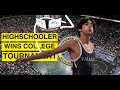 HIGHSCHOOLERS Wrestle In Finals Of COLLEGE Open