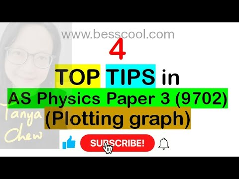 4 TOP TIPS in plotting graph AS Physics Paper 3 (9702)