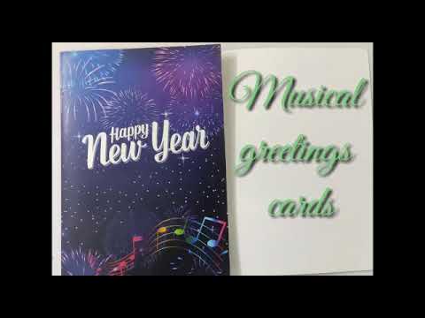 Happy new year musical singing voice greeting card, musical ...