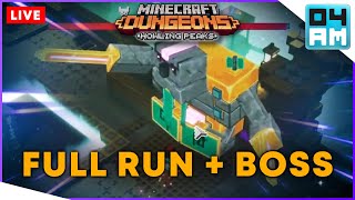 HOWLING PEAKS BOSS FIGHT FULL RUN in Minecraft Dungeons (Livestream)