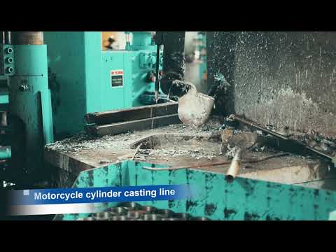 Motorcycle cylinder casting line