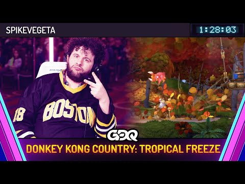 Donkey Kong Country: Tropical Freeze by spikevegeta in 1:28:03 - Awesome Games Done Quick 2025