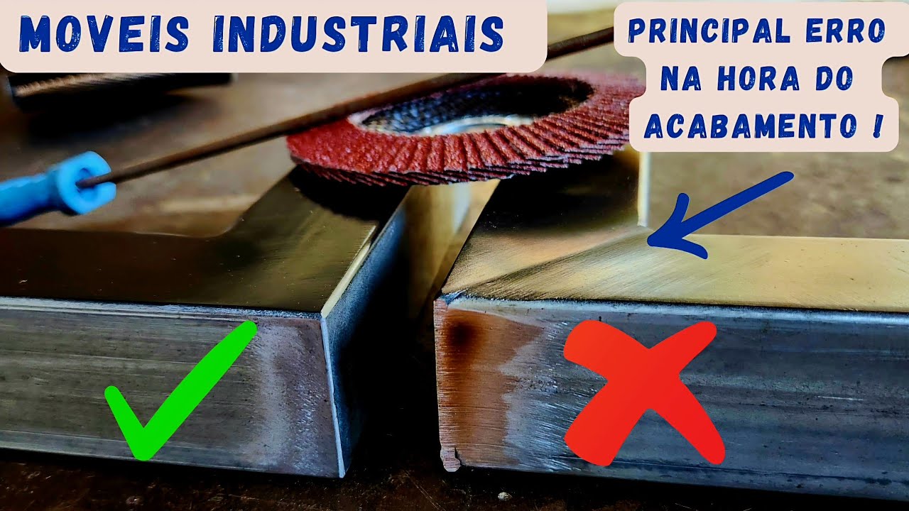 MOVEIS INDUSTRIAIS/ O Segredo Para Fazer Acabamento Perfeito em Metalon galvanizado Gastando Pouco!💰