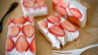 Strawberry Tray Cake with with Twinings Earl Gray