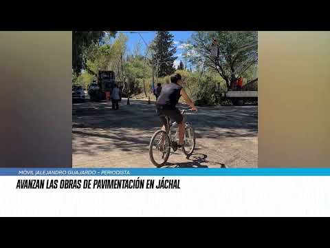 Avanzan las obras de pavimentación en Jáchal