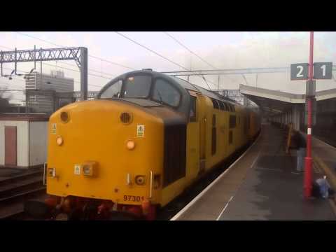 NR 97301 TNT DBSO 9702 working 3Z01 Crewe CS to Derby RTC depart Crewe 28/10/15