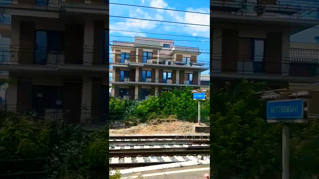 Settebagni.Where there is a big 🏢 and a small 🏡. #explore #bigbuilding #travel #train #musicgenre
