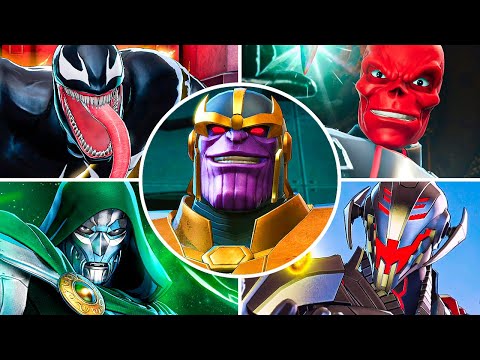 Marvel Ultimate Alliance 3 - All Boss Fights & Ending with Cutscenes | 4K 60FPS