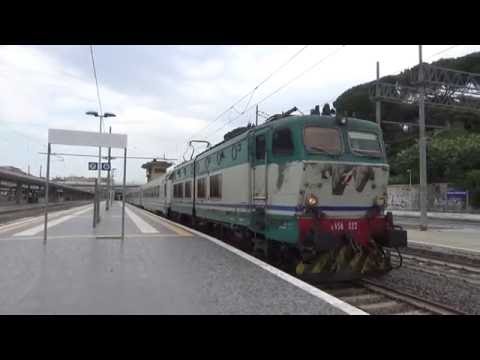 E656.052 ed E402.163 in D.S. sull' EXP 14100 Roma Ostiense - Loreto, in partenza da Roma Ostiense