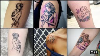 Mother and Son Tattoo | Mother Daughter Tattoo | Mom and child tattoo | Mom Son Tattoo