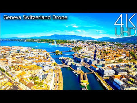 Geneva Switzerland 4K by Drone