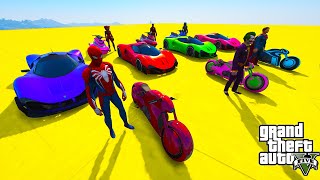 GTAV NEW Crazy Stunt Race Challenge & Spider Man & Superheros mods