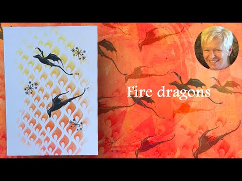 Fire Dragons by Jo Rice - A Lavinia Stamps Tutorial