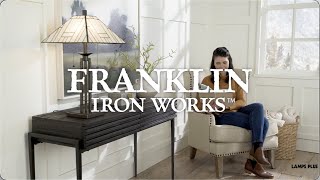 Watch A Video About the Franklin Iron Works Wrought Iron Tiffany Style Table Lamp