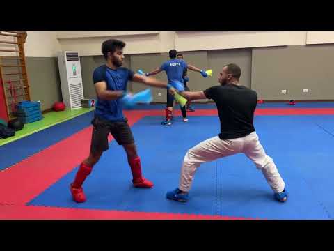 reaction training kumite | rank no.1 75 kg  Abdallah mamdoh | super karate