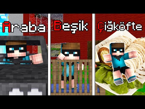 ALFABETİK SIRAYLA SAKLAMBAÇ  😱 -Minecraft