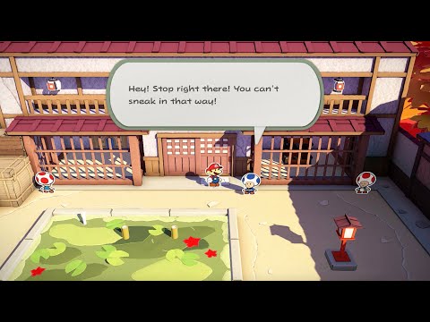 Trying to Sneak Into Shogun Studios in Paper Mario: The Origami King