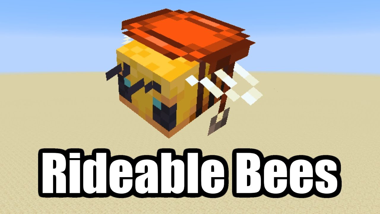 Rideable Bee Datapack for Minecraft Snapshot 19w34a - YouTube