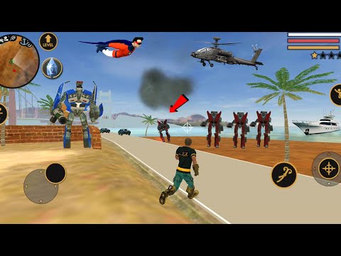Vegas Crime Simulator (Vegas Hero Fight Robot Car) Superhero vs Robots - Android Gameplay HD