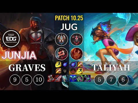 EDG JunJia Graves vs Taliyah Jungle - KR Patch 10.25