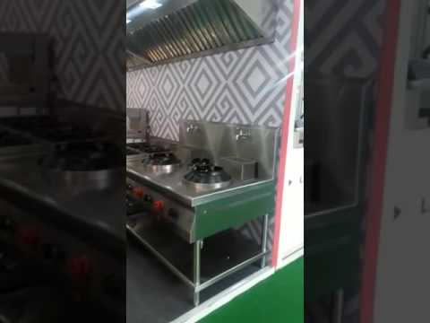 Four-wheel silver bakery tray trolley