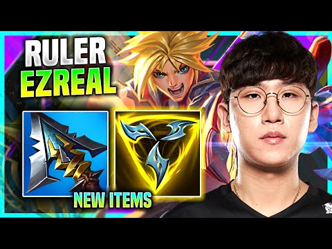 RULER PICKS EZREAL WITH NEW ITEM TRINITY FORCE! - GEN Ruler Plays Ezreal ADC vs Kalista!