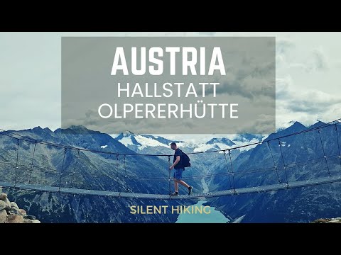 Explorando a Áustria - Hallstatt / Olpererhütte Caminhada silenciosa 4k