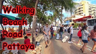 preview picture of video 'Beach Road Daytime Walk - Pattaya, Thailand'