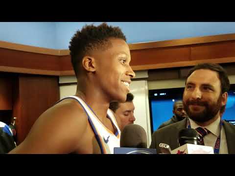 Frank Ntilikina discusses the big game of Michael Beasley