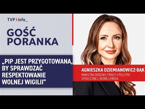Dziemianowicz-Bąk: PIP jest przygotowana, by sprawdzać respektowanie wolnej Wigilii | GOŚĆ PORANKA