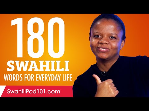 180 Swahili Words for Everyday Life - Basic Vocabulary #9