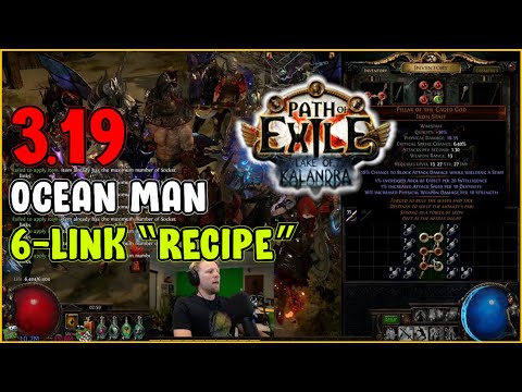 ⚡ POE 3.19 ⚡ Quin69 - OCEAN MAN 6-LINK "RECIPE"
