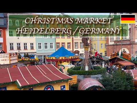 🇩🇪 HEIDELBERG, GERMANY Christmas Market Walk 2022✨4K HDR Walking Tour