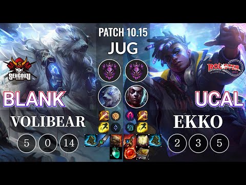 SG Blank Volibear vs KT Ucal Ekko Jungle - KR Patch 10.15