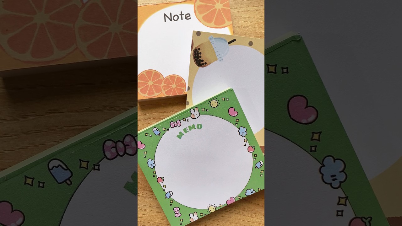 Notepads / Memo pad 🍊🧋🎀☁️☀️