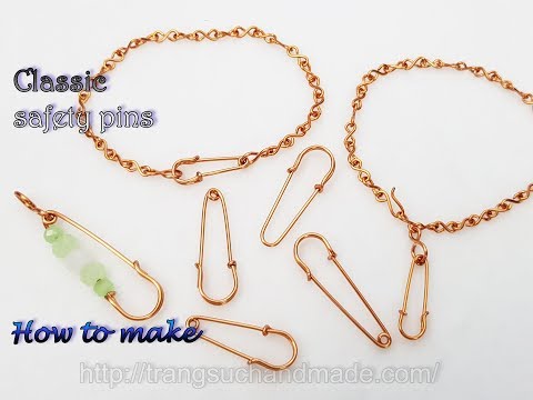 Classic safety pins -The simple way to create jewelry sets with the same motifs 511