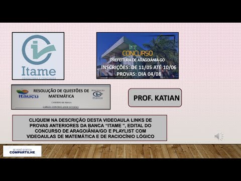 BANCA ITAME - Concurso Prefeitura Municipal de Aragoiânia/GO - Inscriçoes de 11.05 até 10.06.24