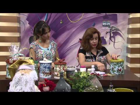 Mulher.com 04/12/2014 Silmara Cortegozo - Lata porta panetone Parte 2/2