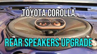 Rear Speakers UPGRADE, Toyota Corolla - How to Remove the Rear Deck & Install New 6x9 Speakers