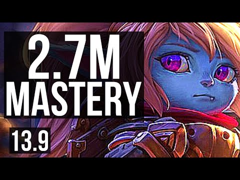 POPPY vs SINGED (TOP) | 10/0/4, 2.7M mastery, Legendary | KR Master | 13.9