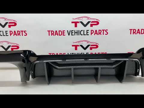 Fits BMW 5 Series F10 F11 2010-2016 Rear Bumper Quad Diffuser Valance Carbon Look & Gloss Black video