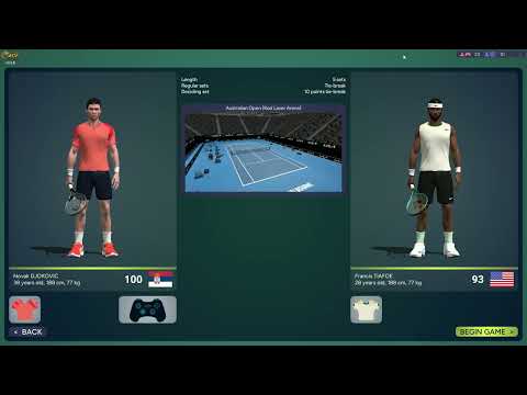 Djokovic vs Tiafoe  Full Ace Tennis Finals Australian Open Melbourne