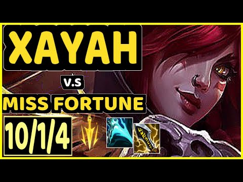 XAYAH vs MISS FORTUNE - 10/1/4 KDA BOTTOM ADC GAMEPLAY - EUW Ranked DIAMOND