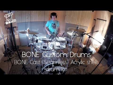 BONE Crystal Acrylic ROCK Drum kit
